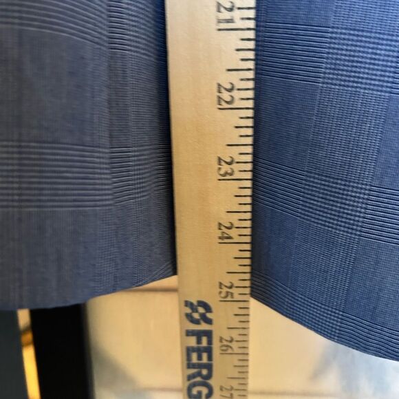 Banana Republic Blue Glen Plaid One Button Blazer 12 - Picture 8 of 9